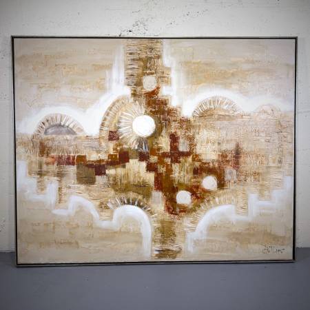 Massive original 70s mcm abstract painting