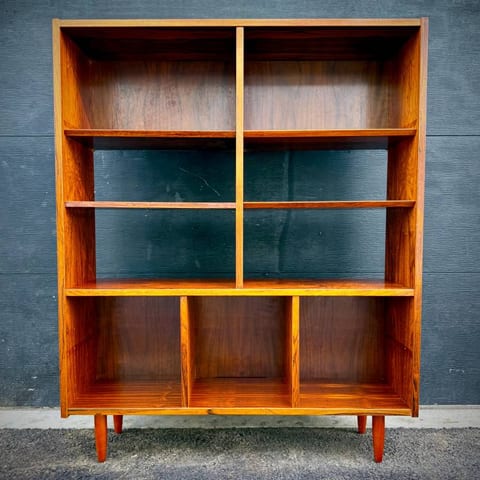 Mid century modern danish rosewood shelving unit