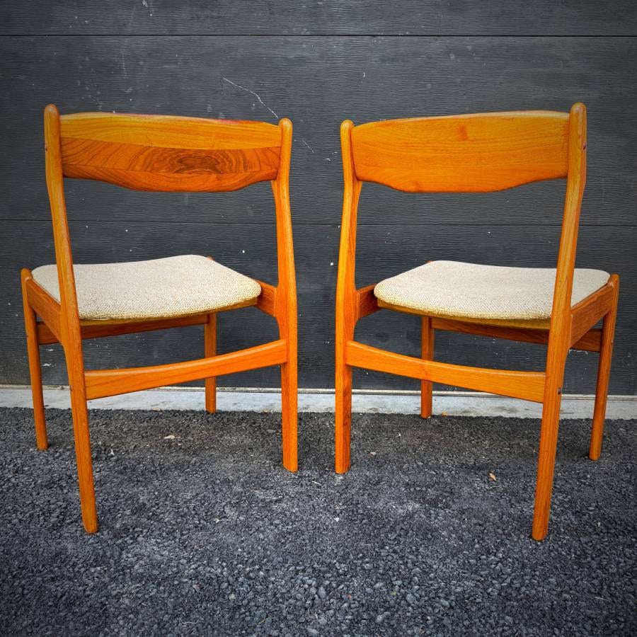 Set of 6 mid century modern teak dining chairs — photograph 8 of 8