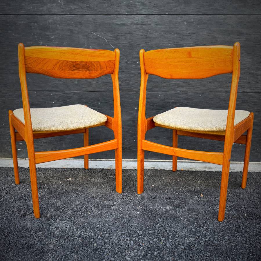Set of 6 mid century modern teak dining chairs — photograph 8 of 8