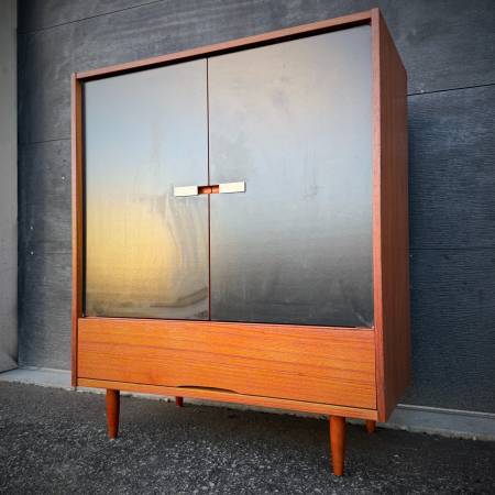 Mid century modern teak wardrobe