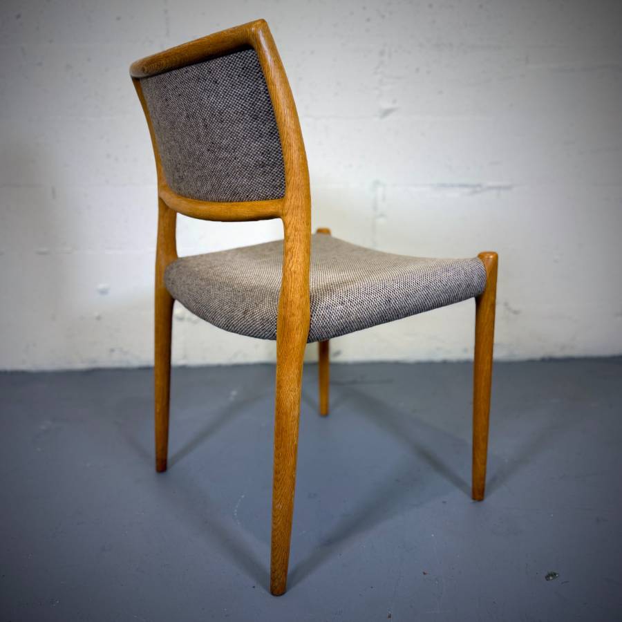 Rare set of 8 J.L. Moller danish modern dining chairs — photograph 5 of 11