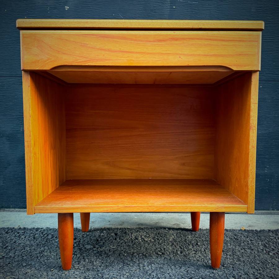 Mid century modern teak bedside table — photograph 2 of 6
