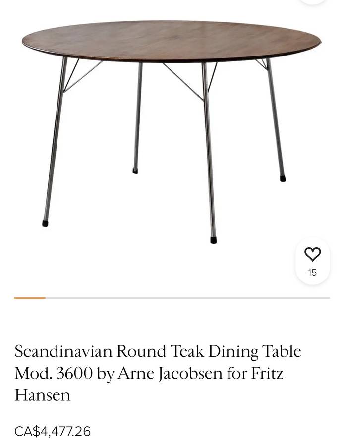 Beautiful Arne Jacobsen danish modern vintage teak dining table — photograph 7 of 7