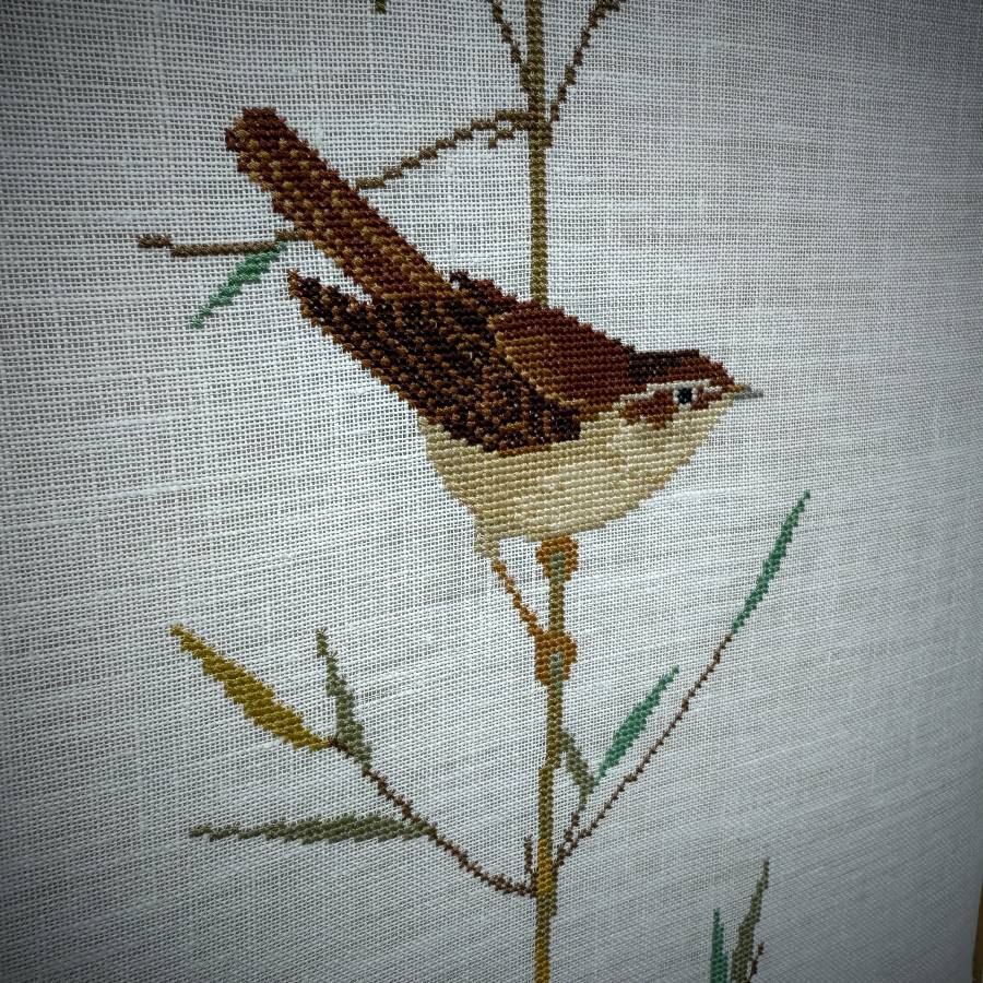 Pair of large vintage needle point artworks — photograph 4 of 5