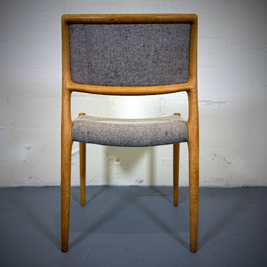 Rare set of 8 J.L. Moller danish modern dining chairs — photograph 3 of 11