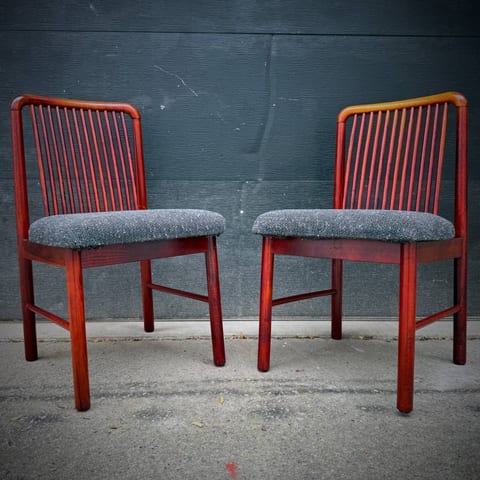 Set of 4 Mid century modern rosewood dining chairs