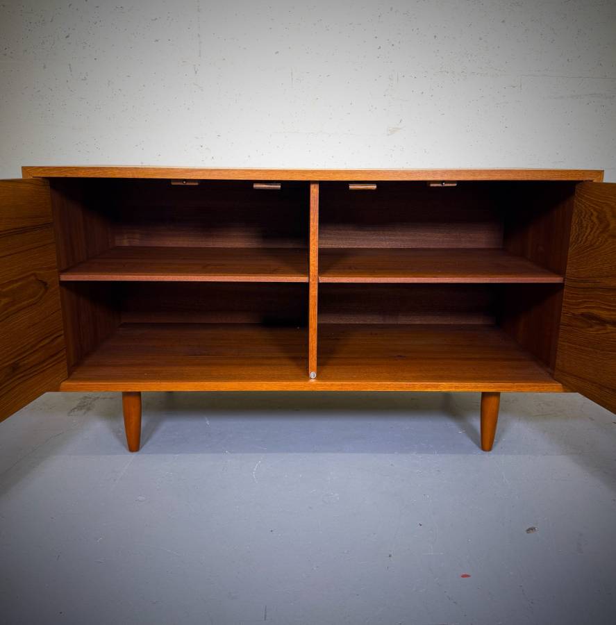 Compact danish modern teak credenza — photograph 6 of 6
