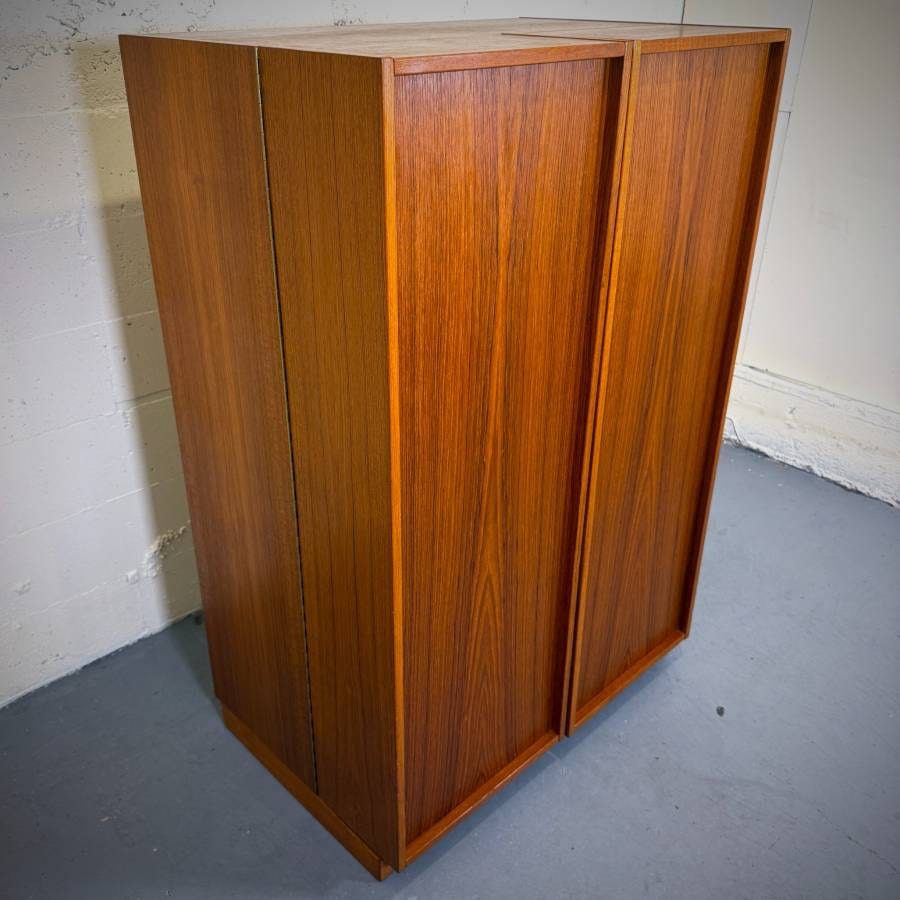 Rare 'Magic Box' fold out danish teak desk by Nils Erik Glasdam — photograph 12 of 13