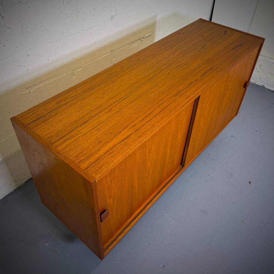 Danish modern teak apartment sized credenza by Domino Mobler — photograph 5 of 7